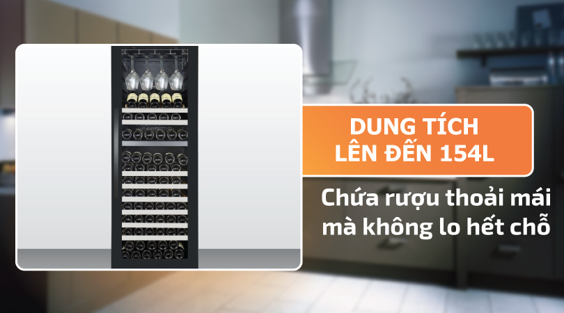 Tủ bảo quản rượu vang Malloca MWC-180BG Dung tích 